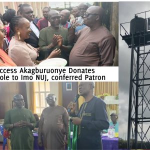 Success Akagburuonye Donates Borehole to Imo NUJ, conferred Patron